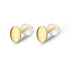 Minimalist Geometric Oval S925 Sterling Silver Bean Stud Earrings RJ2944-6
