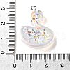 Transparent Resin Pendants RESI-H036-01E-3
