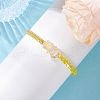 Faceted Bicone Glass with Round Glass Seed Beads Braided Bead Bracelets BJEW-MZ00164-04-1