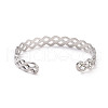 304 Stainless Steel Cuff Bangles BJEW-M234-01P-3
