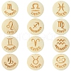12Pcs 12 Styles Wood Pendants WOOD-FS0001-25-1