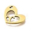 201 Stainless Steel Pendants STAS-A116-01G-01-2