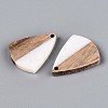Resin & Walnut Wood Pendants RESI-T057-34M-3