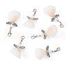 Angel Shell & Acrylic Pendant Decorations HJEW-TA00198-3