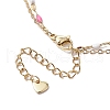 3Pcs 304 Stainless Steel Enamel Link Chains Anklets AJEW-AN00589-5