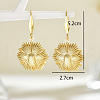 Unique Stainless Steel Flower Dangle Earrings DD0012-3