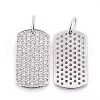 Brass Micro Pave Cubic Zirconia Pendants ZIRC-L070-42P-2
