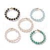 Glass Beads Finger Ring RJEW-JR00677-1