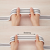 Gorgecraft 4.7 Yards Flat Polyester Striped Elastic Wide Band OCOR-GF0003-86C-3