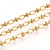 304 Stainless Steel Textured Oval Link Chains CHS-N005-06D-G-1