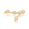 Brass Micro Pave Cubic Zirconia Pendants KK-N261-120D-G-2