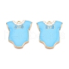 Rack Plating Alloy Enamel Pendants ENAM-N056-391A-02KCG-1