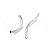 Brass Twist Tube Beads KK-B120-02A-P-2