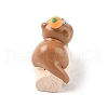 Resin Otter Sitting in Stump Figurines Ornament DJEW-E015-02D-1