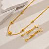 Luxury Brass Round Bead Pendant Earrings & Necklaces Set for Women's Daily Party ND7080-4
