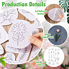80 Patterns Non-woven Fabrics Water-soluble Embroidery Aid Drawing Sketch DIY-TAC0100-001-12