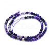 Natural Striped Agate/Banded Agate Beads G-J371-13-6mm-2