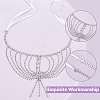 Rhinestone Single Shoulder Chains AJEW-WH0009-72-3