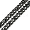 201 Stainless Steel Curb Chain Necklaces NJEW-Q336-11B-EB-2