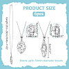 6Pcs Crystal Cage Holder Necklace NJEW-AB00035-2