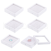 Square Plastic Loose Diamond Storage Boxes CON-WH0095-50A-1