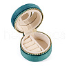 Portable Travel Round Velvet Jewelry Set Storage Zipper Boxes CON-TAC0001-11A-2