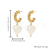 Fashionable Stainless Steel Heart Stud Earrings IA6903-1