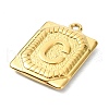 Ion Plating(IP) 304 Stainless Steel Pendants STAS-U033-01G-C-2