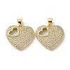 Brass Cubic Zirconia Pendants X-KK-B047-14G-2