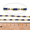 Brass Glass Rectangle Link Chains CHC-R001-01G-01-2