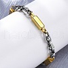304 Stainless Steel Link Chain Bracelets for Women Men BJEW-R018-18GP-3