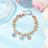 Natural Red Aventurine Chip Beaded Bracelets BJEW-JB11819-06-1