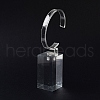 3Pcs 3 Sizes C Shaped Organic Glass Single Bracelet Display Stands Set BDIS-Q027-01-3