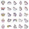 50Pcs Cartoon Unicorn Paper Sticker STIC-C012-03-4