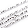 304 Stainless Steel Curb Chain Necklaces NJEW-E143-06P-2