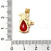 Rack Plating Brass Micro Pave Cubic Zirconia Pendants KK-P241-18G-04-3