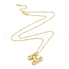 Brass Micro Pave Clear Cubic Zirconia Pendant Necklaces NJEW-Z038-01G-H-1