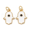 Brass Enamel Pendants KK-P204-11G-C-2
