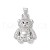 Brass Micro Pave Cubic Zirconia Pendants KK-M240-04F-2