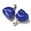 Dyed Natural White Jade Pendants G-Z067-02P-09-3