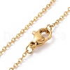 Ion Plating(IP) 304 Stainless Steel Snake Pendant Necklace for Women NJEW-E014-18G-2