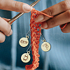 20Pcs 10 Style Round Wood Locking Stitch Markers TOOL-WH0057-003-4