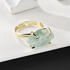 Natural Mixed Stone Finger Rings RJEW-B122-01G-4