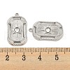 304 Stainless Steel Rhinestone Pendants STAS-P356-40P-3