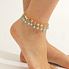 Beach Style Holiday Round Bead Tassel Anklets CJ4974-1