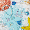 SUNNYCLUE 50Pcs 5 Colors UV Plating Iridescent Transparent Plastic Pendants TACR-SC0001-31-4