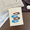 Leopard Print Iron with Enamel Snap Hair Clips PW-WG7CFA7-02-1
