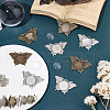   20Pcs 2 Colors Butterfly Alloy Pendant Cabochons Settings DIY-PH0003-27-WH-3
