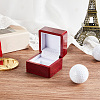 1 Slot Square Wooden Championship Ring Display Box CON-WH0085-59-5