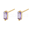 Cubic Zirconia Rectangle Stud Earrings FU7889-9-1